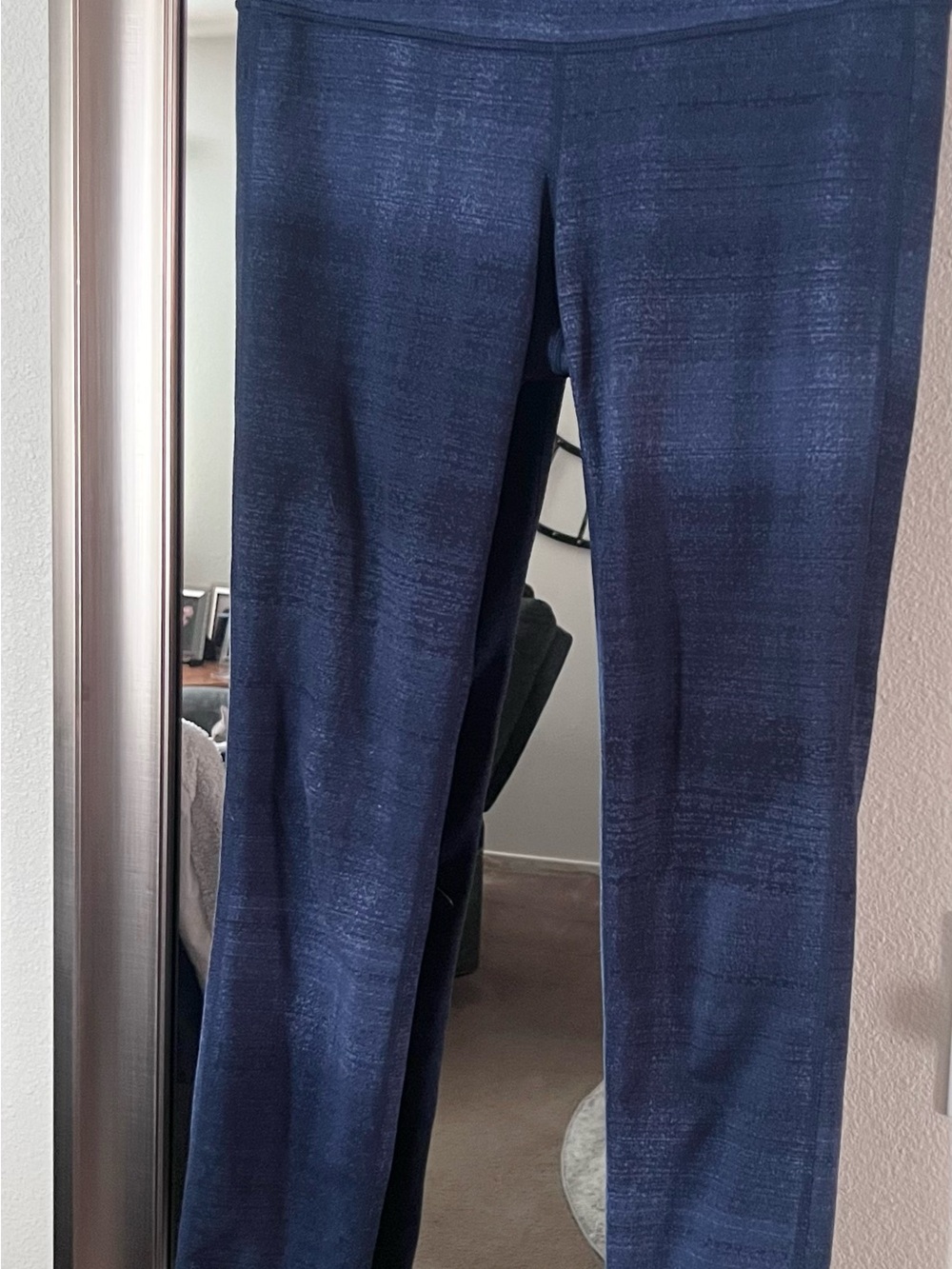 Athleta Navy Spackle Athletic Leisure Leggings Size Small